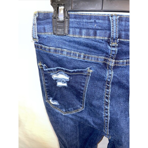 Celebrity Ace Women’s Distressed Skinny Jeans Size 3 Blue Button Fly Western - Picture 11 of 12